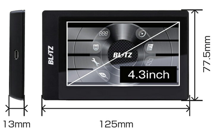 楽天市場】BLITZ OBDII マルチモニター TB431R-BW 15175 Touch-B.R.AI 
