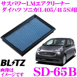 楽天市場 Blitz ブリッツ Sd 65b No Sus Power Air Filter Lm ダイハツ ソニカ L405s L415s 用 サスパワーエアフィルターlm クレールオンラインショップ