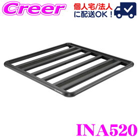 【8/17迄限定】＼お盆特価 最大500円OFFクーポン！／【個人宅OK！】INNO INA520 ルーフデッキ140 エアロベース スクエアバー対応 オーバーランダースタイルのラック ブラックボディのスマートなルーフラック!! イノー　フラット
