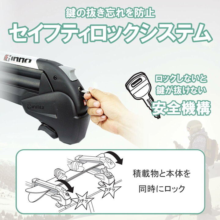 楽天市場】INNO UK729 スキー/スノーボードキャリア デュアルアングル 