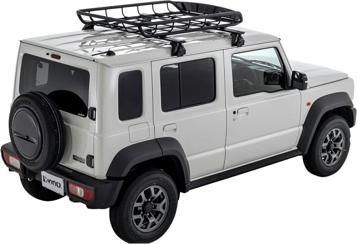 楽天市場】INNO INT501BK ルーフバスケット100 ルーフラック ルーフ 