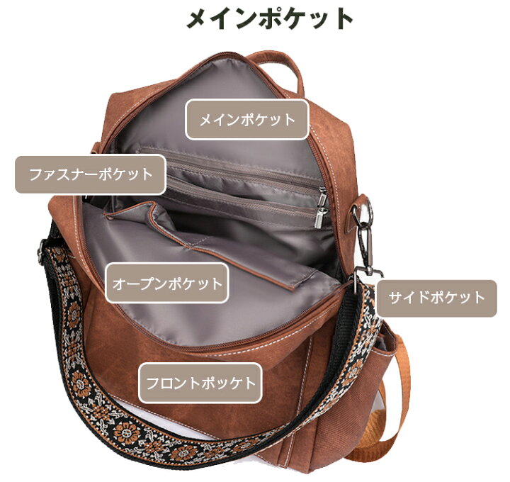 楽天市場】リュックサック 2way バックパック レディース ショルダー 