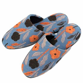 スリッパ 来客用 花ゴブラン吊込 男女兼用 約26cmまで Gサイズ 日本製 玄関 秋冬 おしゃれ レザー底