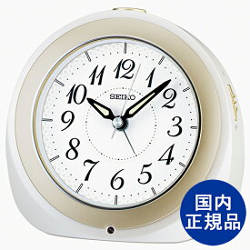 SEIKO セイコー 電波 目覚まし 夜でも見える アナログ クロック 国内正規品 置き時計【KR336W】