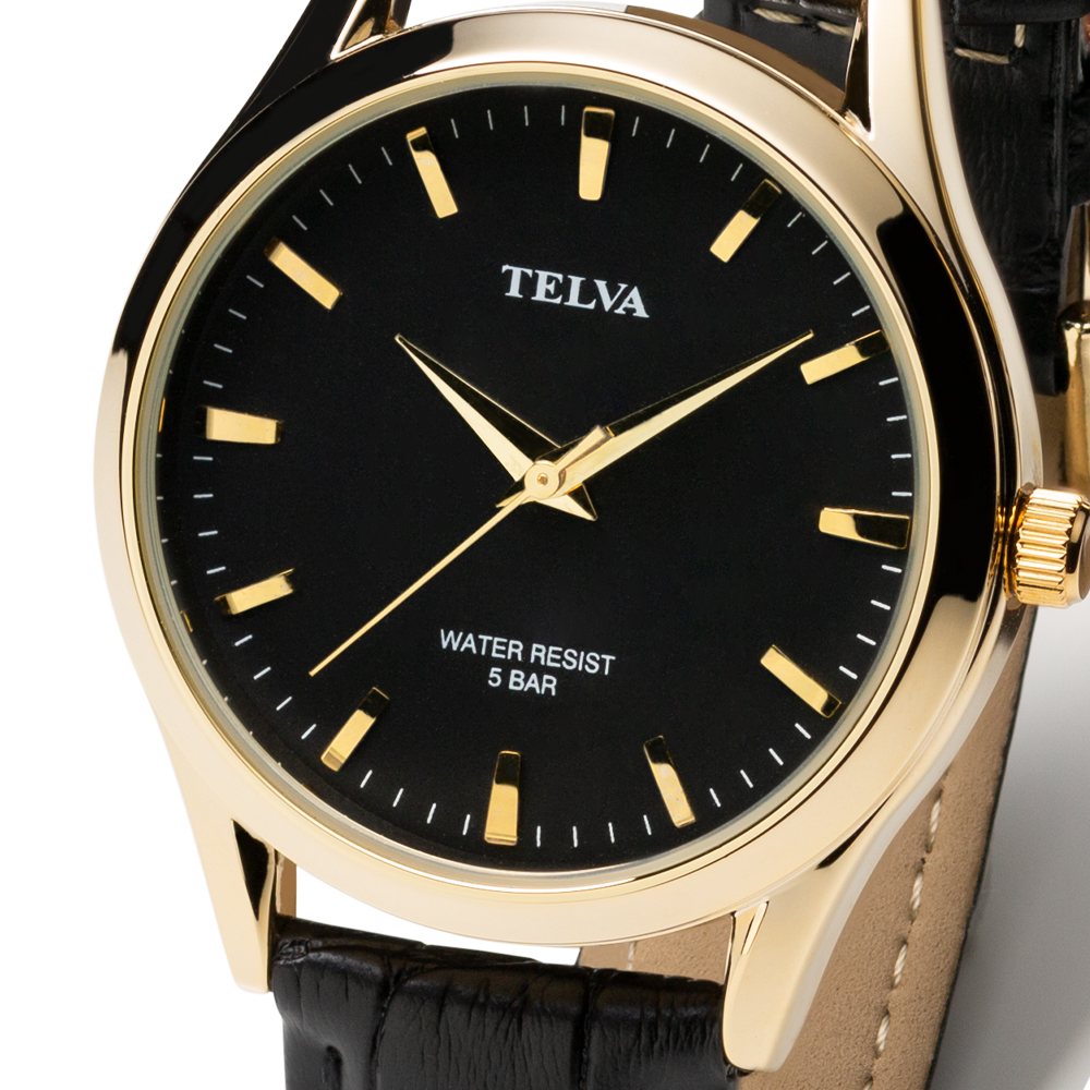 1年保証 ポイント10倍 TELVA 安売り テルバ アナログウオッチ TE-AM033 メンズ 本革 腕時計 信用