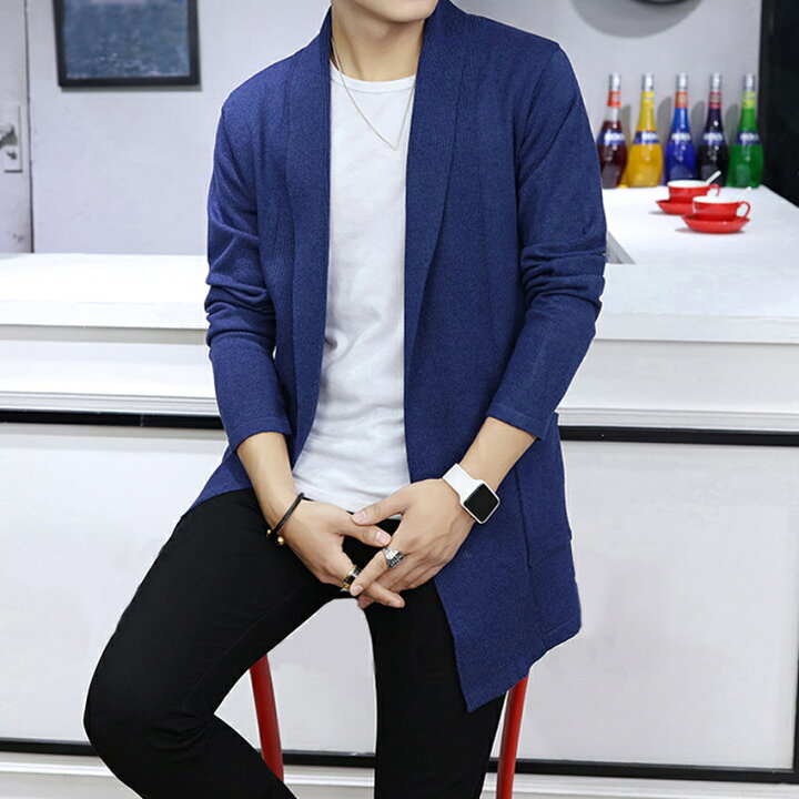 楽天市場 あす楽対応可 カーディガン メンズ メンズファッション カーデ 長袖 ショールカラー モールニット ボア 無地 ニットカーディガン ライトアウター 羽織り 黒 ワイン春 春物 秋物 秋服 冬 服 冬物 クレッセント