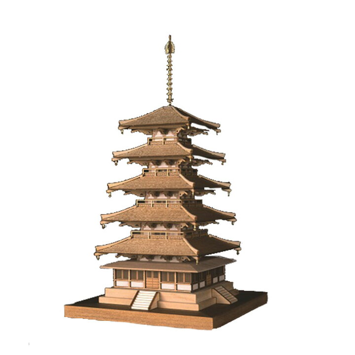 87 以上節約 ウッディジョー 木製建築模型 1 75 法隆寺 五重塔 レーザーカット加工 Edilcoscale It