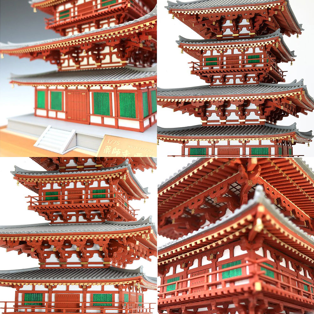 楽天市場】【日本製】建築1/75 薬師寺 西塔【ウッディジョーの木製模型