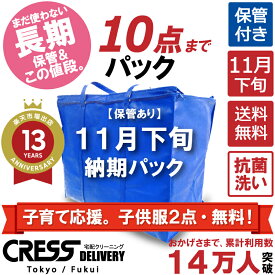 【500円OFFクーポン付き】子育て応援。子供服2点・無料！ 【送料無料】 【11月下旬パック・10点】宅配クリーニング 保管 宅配 クリーニング 詰め放題 宅配 ダウン 保管 宅配クリーニング クレス 保管付き