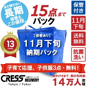 【1,000円OFFクーポン付き】子育て応援。子供服3点・無料！ 【送料無料】 【11月下旬パック15点】宅配クリーニング 保管 ダウン 宅配クリーニング 詰め放題 クレス ランキング 保管クリーニング クリーニング 保管付き 15点