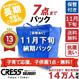期間限定！子育て応援。 子供服1点・無料！ 【送料無料】【11月下旬パック7点】 宅配クリーニング 保管 宅配 クリーニング 詰め放題 宅配 ダウン 枚数制限なし 宅配クリーニング シミ抜き クレス 保管クリーニング