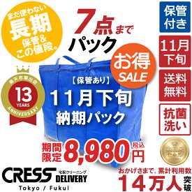 クリーニング ＼圧倒的なコスパ最強価格！衣替え限定セール！／ 【送料無料】【11月下旬パック7点】 宅配クリーニング 保管 宅配 クリーニング 詰め放題 宅配 ダウン 枚数制限なし シミ抜き クレス 保管クリーニング