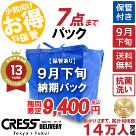 クリーニング ＼圧倒的なコスパ最強価格！衣替え限定セール！／ 【送料無料】 【9月下旬パック7点】 宅配クリーニング 保管 宅配 クリーニング 詰め放題 宅配 ダウン 枚数制限なし クレス 詰め放題 保管クリーニング