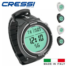 CRESSI ダイブコンピューター ゴアGOAスクーバダイビング ＆ フリーダイビング兼用 ウォッチタイプ ユーザーの電池交換可能