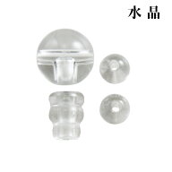 数珠 親玉 パーツ 水晶 ボサ 二天玉 Tホール 3つ穴 ボサ玉 ロッククリスタル 数珠パーツ 念珠パーツ 親珠…