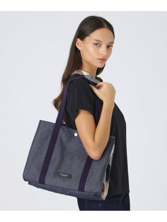 楽天市場】ダブルハンドルトート BLUE LABEL CRESTBRIDGE ブルー 