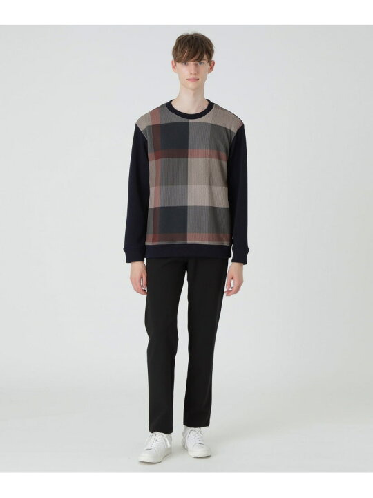 楽天市場】【SALE／50%OFF】パネルメランジチェックニットソー BLACK 