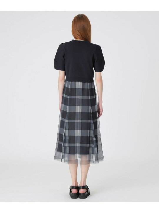 楽天市場】【美人百花コラボ】クレストブリッジチェックチュールニット  