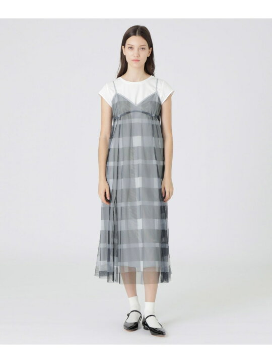 楽天市場】【美人百花コラボ】クレストブリッジチェックチュールニット 