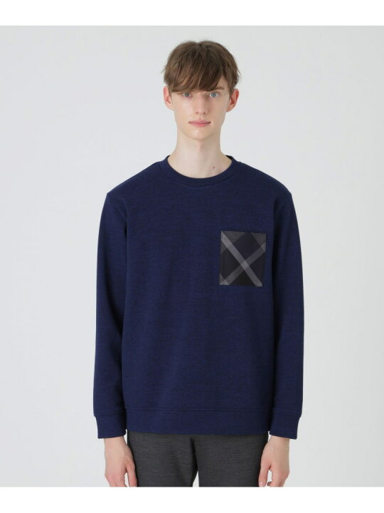 楽天市場】【SALE／52%OFF】チェックポケットメランジニットソー BLACK 