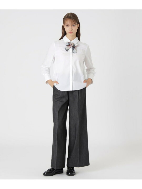 楽天市場】【SALE／20%OFF】ソリッドブロードリボンタイ付きシャツ 