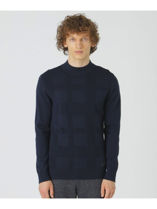 楽天市場】【SALE／30%OFF】シャドーチェックハイネックニット BLACK 