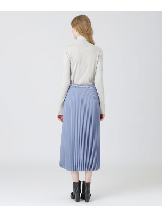 楽天市場】【SALE／38%OFF】エアリーサテンプリーツスカート BLUE  