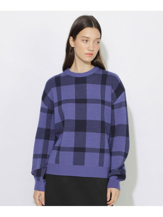 楽天市場】【SALE／29%OFF】クレストブリッジチェックジャカードニット 