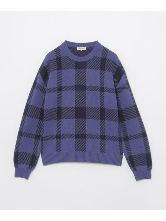 楽天市場】【SALE／29%OFF】クレストブリッジチェックジャカードニット 
