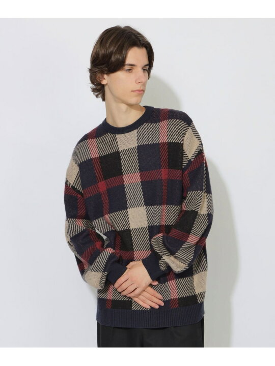 楽天市場】【SALE／29%OFF】クレストブリッジチェックジャカードニット 