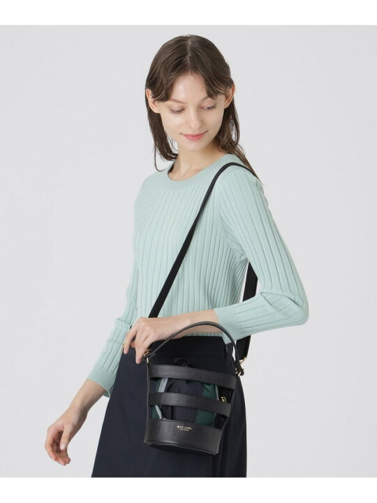 楽天市場】【SALE／50%OFF】レザーメッシュバケツミニショルダー BLUE 