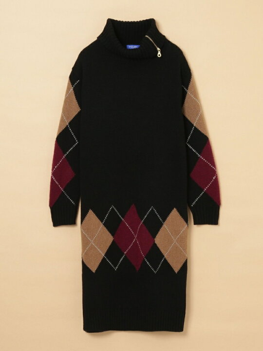 楽天市場】【オンラインストア限定】ビッグアーガイルニットワンピース  