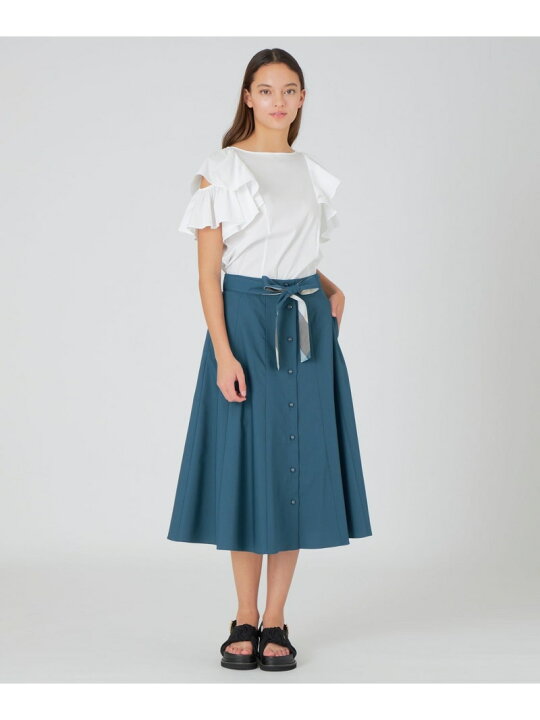 楽天市場】【SALE／20%OFF】カルゼストレッチフレアスカート BLUE 
