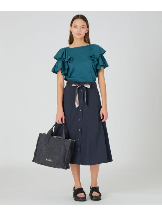 楽天市場】【SALE／20%OFF】カルゼストレッチフレアスカート BLUE 