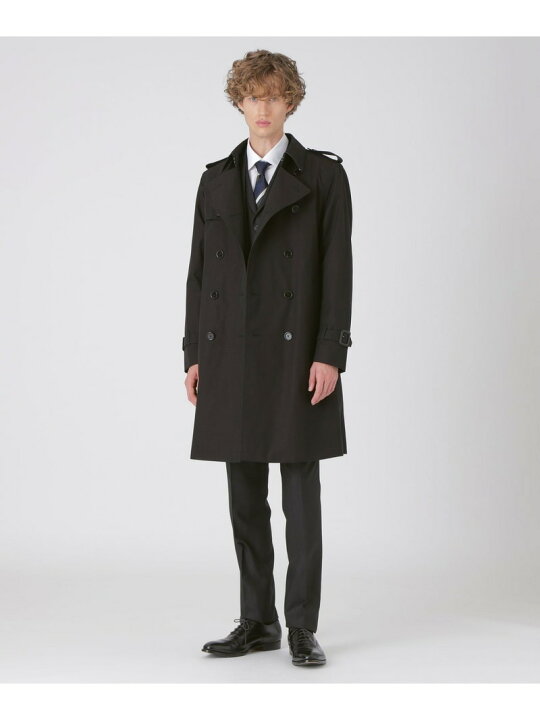 楽天市場】【SALE／48%OFF】ギャバジンダブルトレンチコート BLACK 