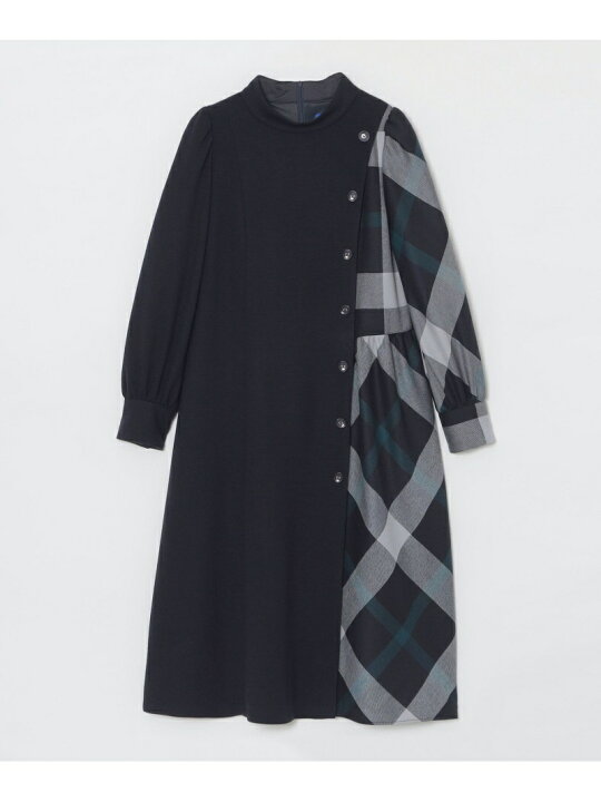 楽天市場】【SALE／44%OFF】ウールMIXポンチコンビワンピース BLUE 