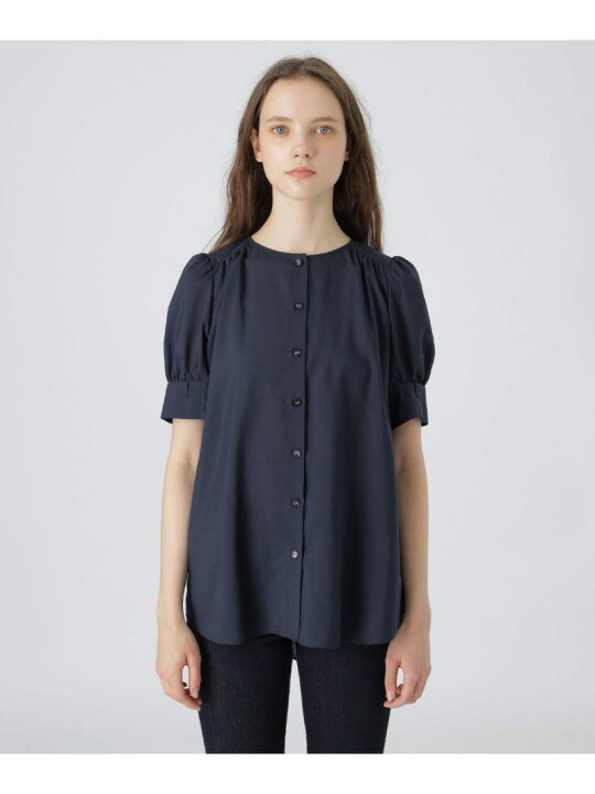 楽天市場】【SALE／18%OFF】パウダリーローンチュニックブラウス BLUE 