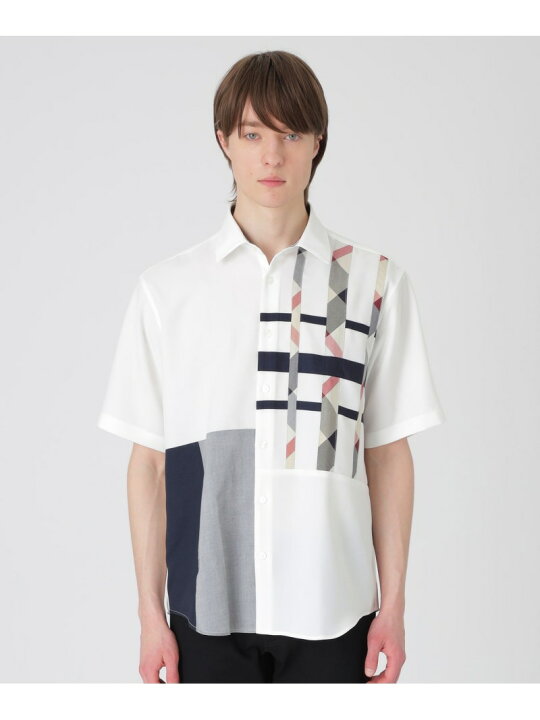 楽天市場】【SALE／43%OFF】パッチワークディティールシャツ BLACK  