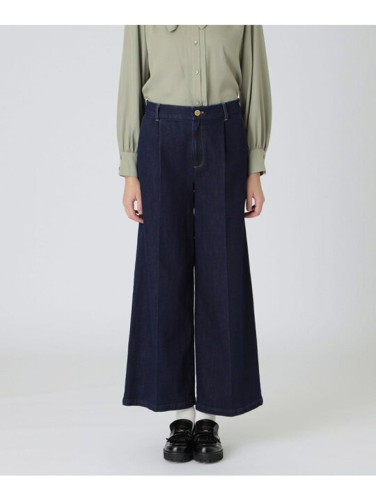 楽天市場】【SALE／19%OFF】タックワイドパンツ BLUE LABEL 