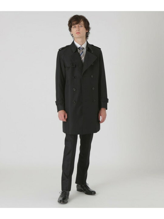 楽天市場】【SALE／64%OFF】ギャバジンダブルトレンチコート BLACK 