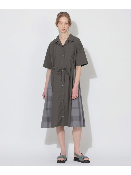 楽天市場】【SALE／30%OFF】サイド切替オープンカラーワンピース CB 