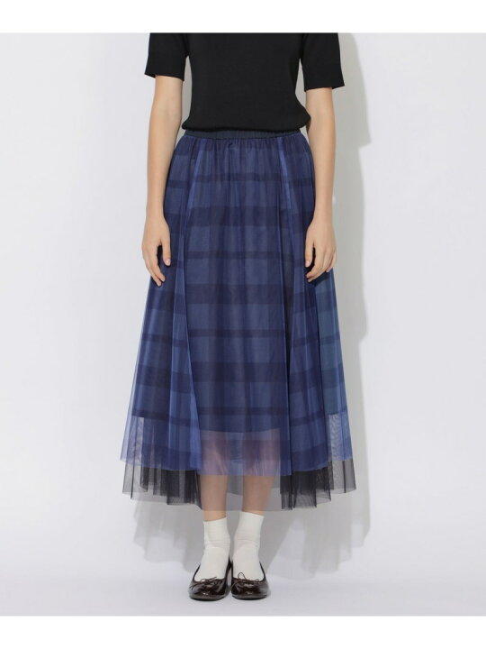 楽天市場】【SALE／20%OFF】クレストブリッジチェックチュールスカート 