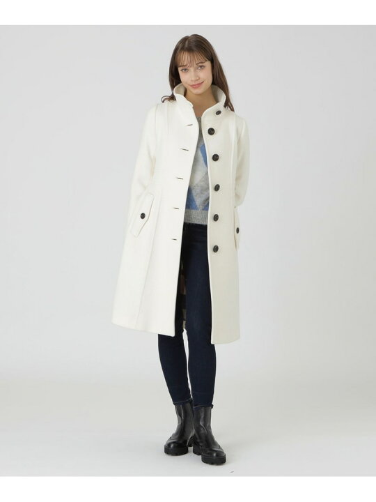 楽天市場】ファインダブルビーバースタンドカラーコート BLUE LABEL 
