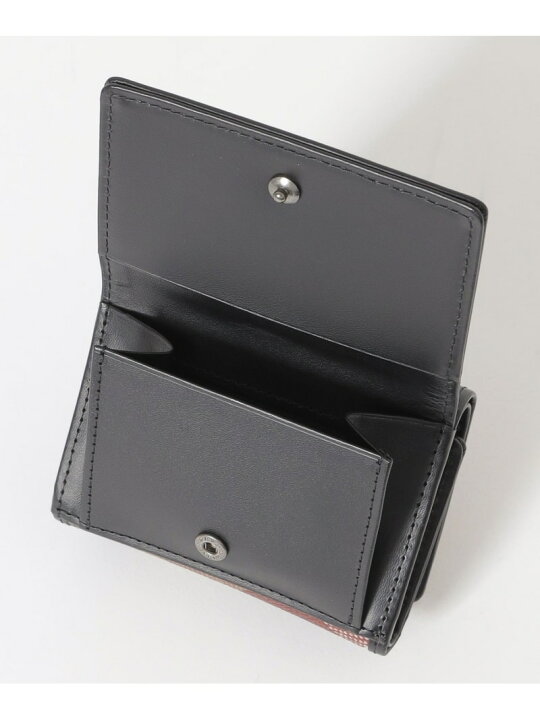 楽天市場】PVCクレストブリッジチェック3つ折りウォレット BLACK LABEL 