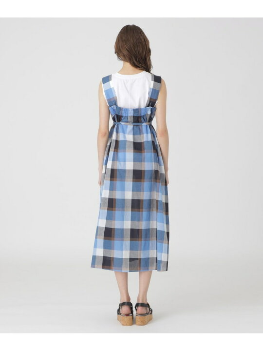 楽天市場】【SALE／50%OFF】コットンリネンチェックドレス BLUE LABEL 