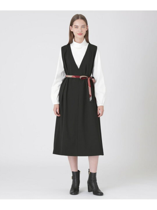 楽天市場】【SALE／29%OFF】マットストレッチポプリンジャンパードレス 