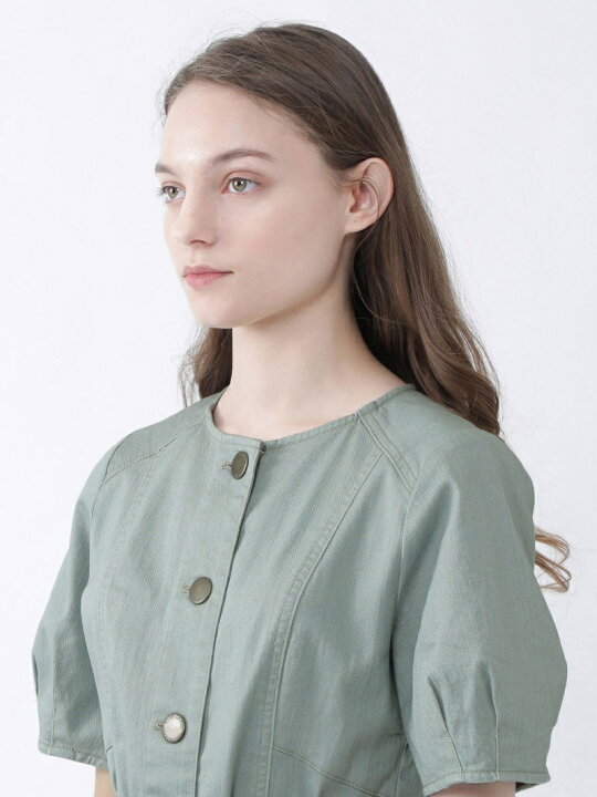 楽天市場】【SALE／56%OFF】ムラ糸ストレッチデニム ワンピース BLUE  