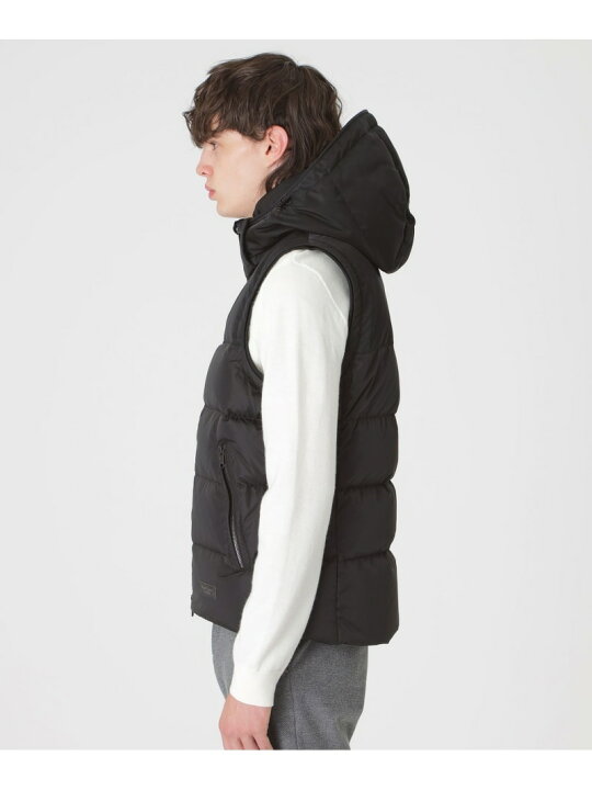 楽天市場】【SALE／48%OFF】ファブリックコンビダウンベスト BLACK 