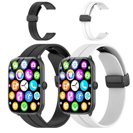 [HUKWIMO] 【2本セット】 HOIBAI ウォッチ バンド コンパチブル 対応 交換ベル 22mm スポーツストラップ 交換ベルト スポーツ