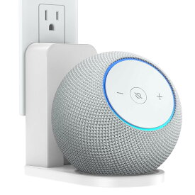 PlusAcc Dot Max 壁掛けホルダー — Nest Mini & ドットマックス対応（コンセント直付け型） [穴あけ不要 ・ ケーブル収納 ・安定固定] — 省スペース設計の音声アシスタント用壁掛けスタンド（ケ